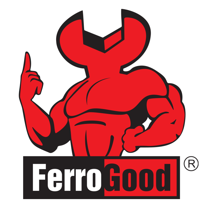 Ferro Good worker superhero symbol in color.
