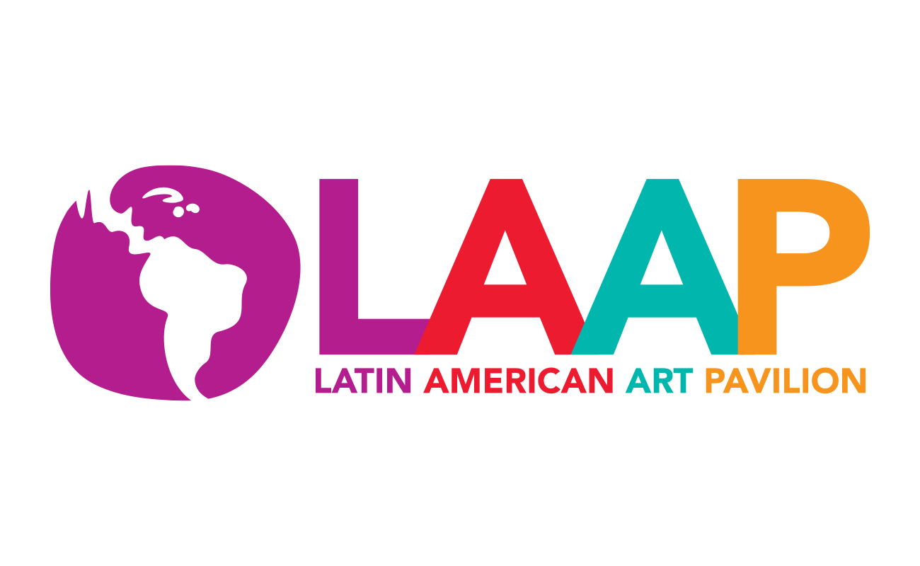 Latin American Art Pavilion logo system.