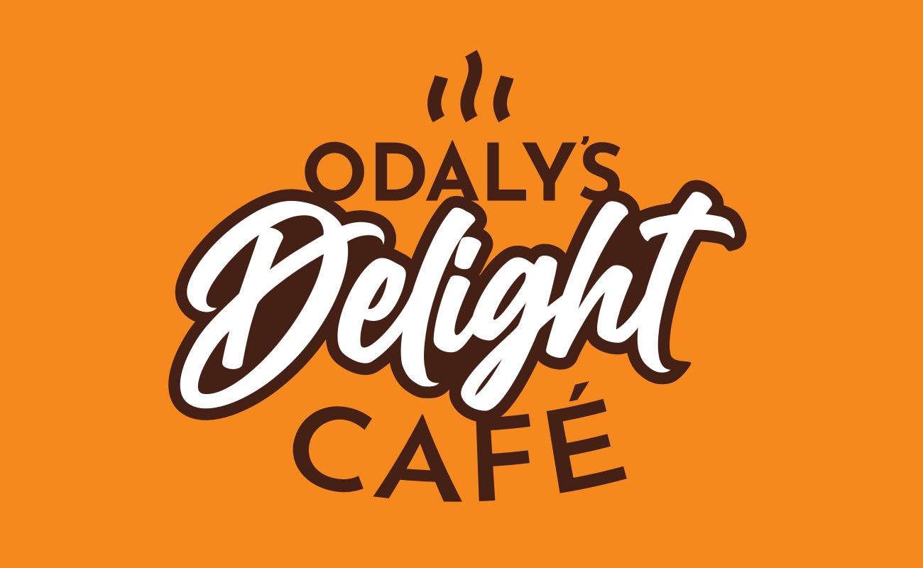 Odaly's Delight Cafe logo system.