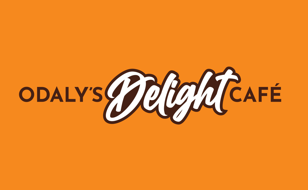 Odaly's Delight Cafe identity presentation.