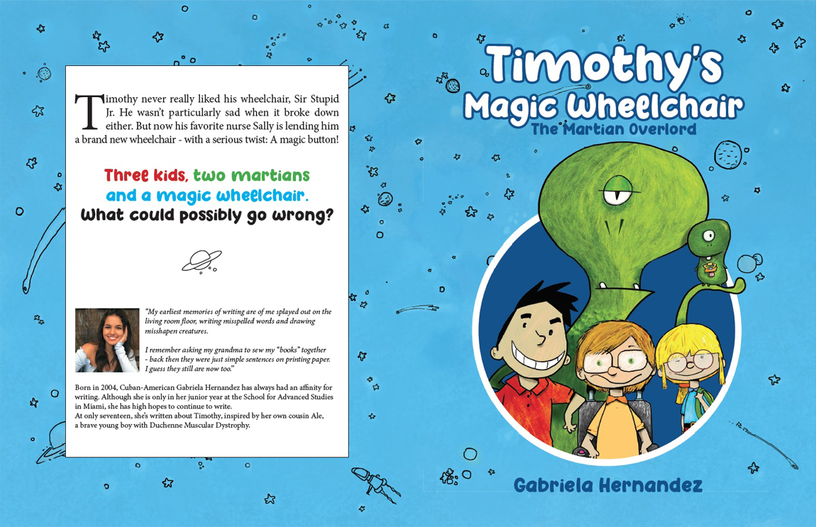 Book cover design for Timothy, a children's story, with cover illustration by Gustavo Rodriguez Garrincha.